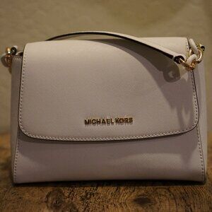 Michael Kors Sofia Small Saffiano Leather Satchel - white